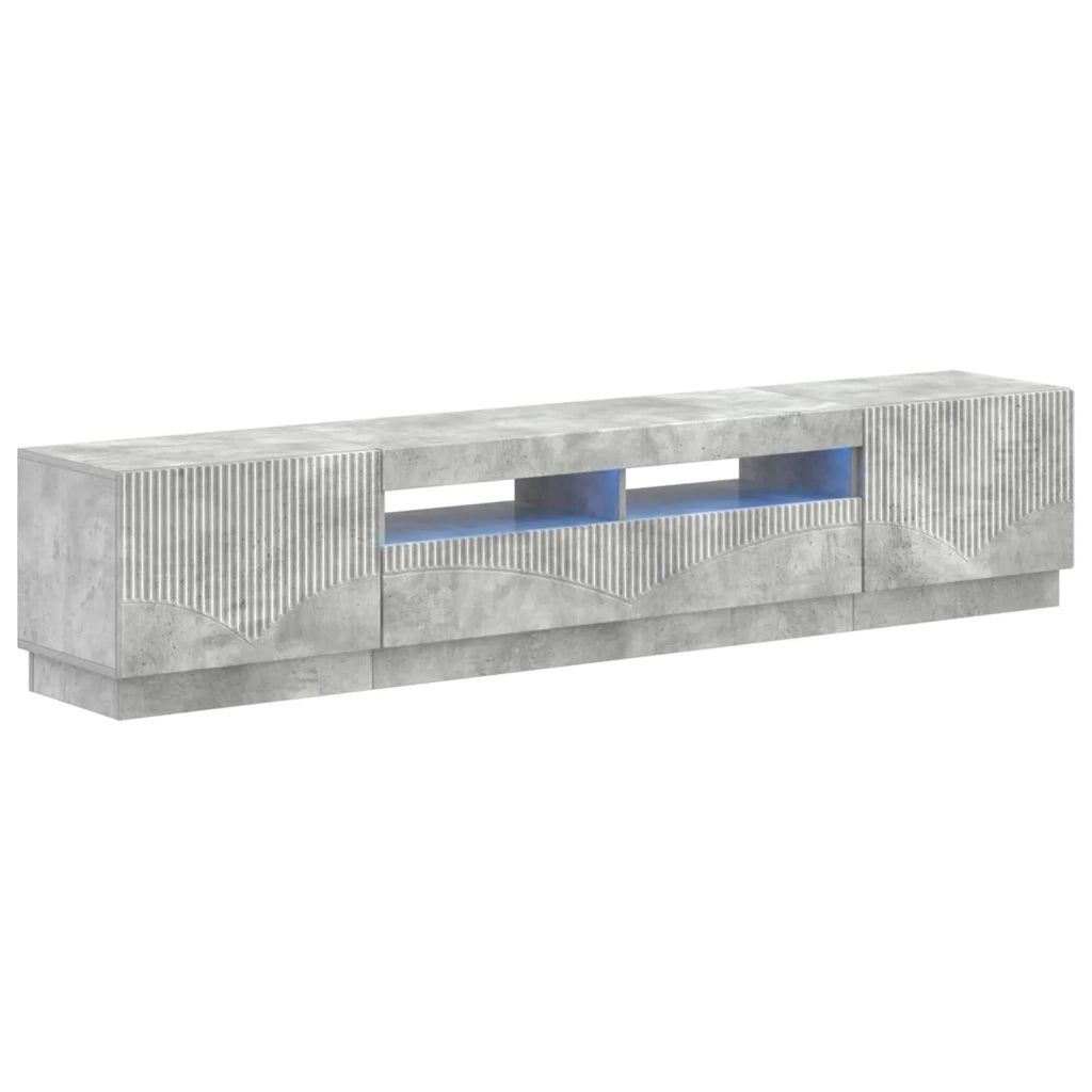 Mobile TV LED a 5 pezzi Grigio Cemento Legno ingegnerizzato 3416841