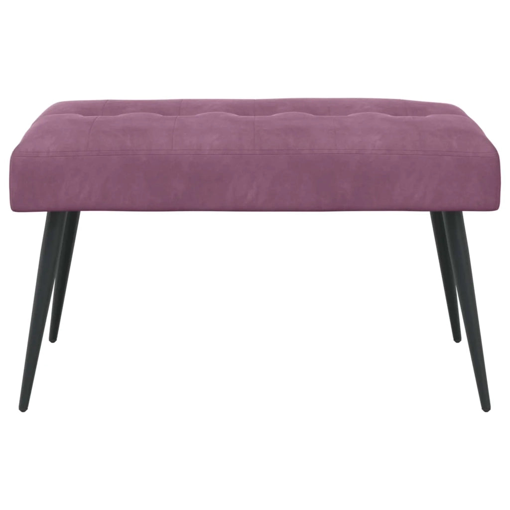 Panchina con bottoni imbottiti Viola 80 x 40 x 46 cm Velluto 42038528