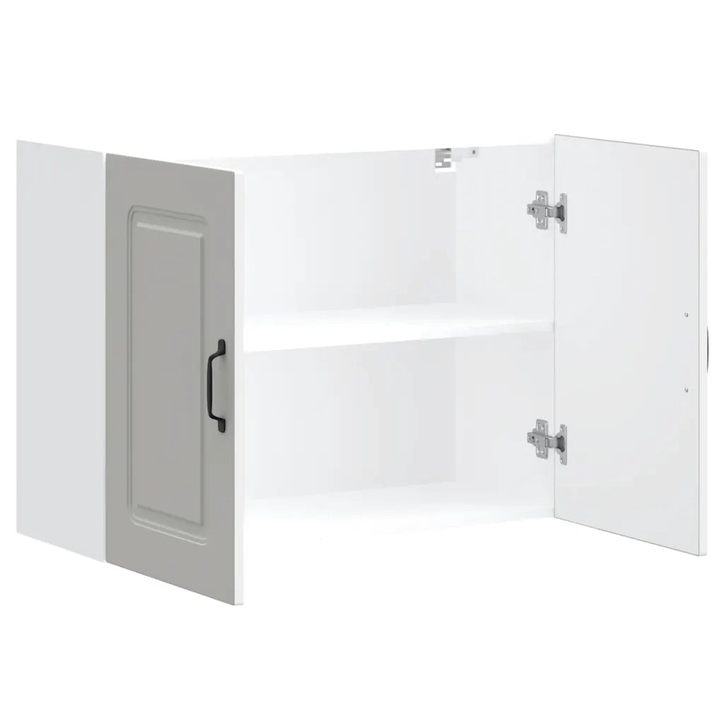vidaXL Pensile da Cucina Kalmar Bianco in Legno Multistrato