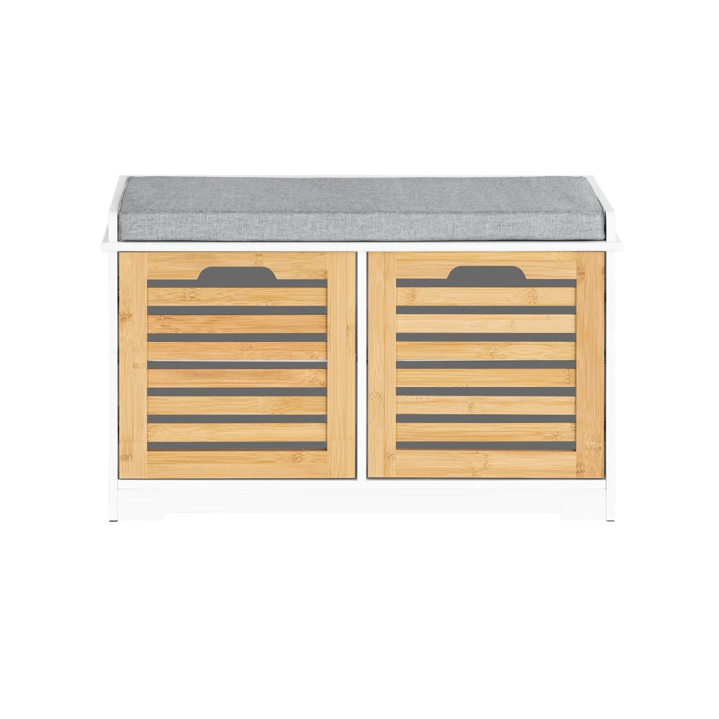 Panca Scarpiera da Ingresso con seduta Panca Contenitore L71xP35xA43 cm naturale FSR23-II-WN