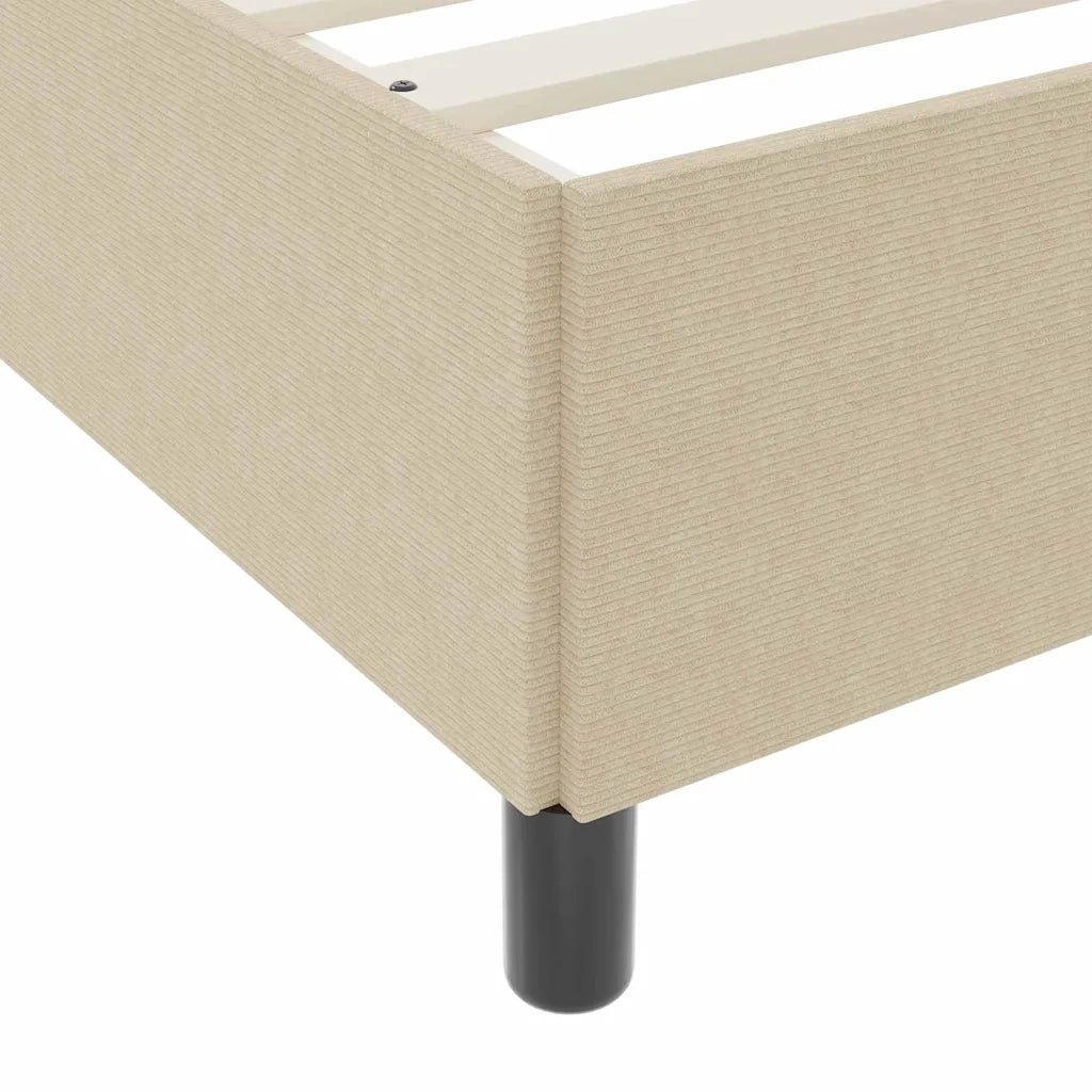 Letto a molle Grigio Verde 90 x 200 cm Tessuto in Cords 42006951