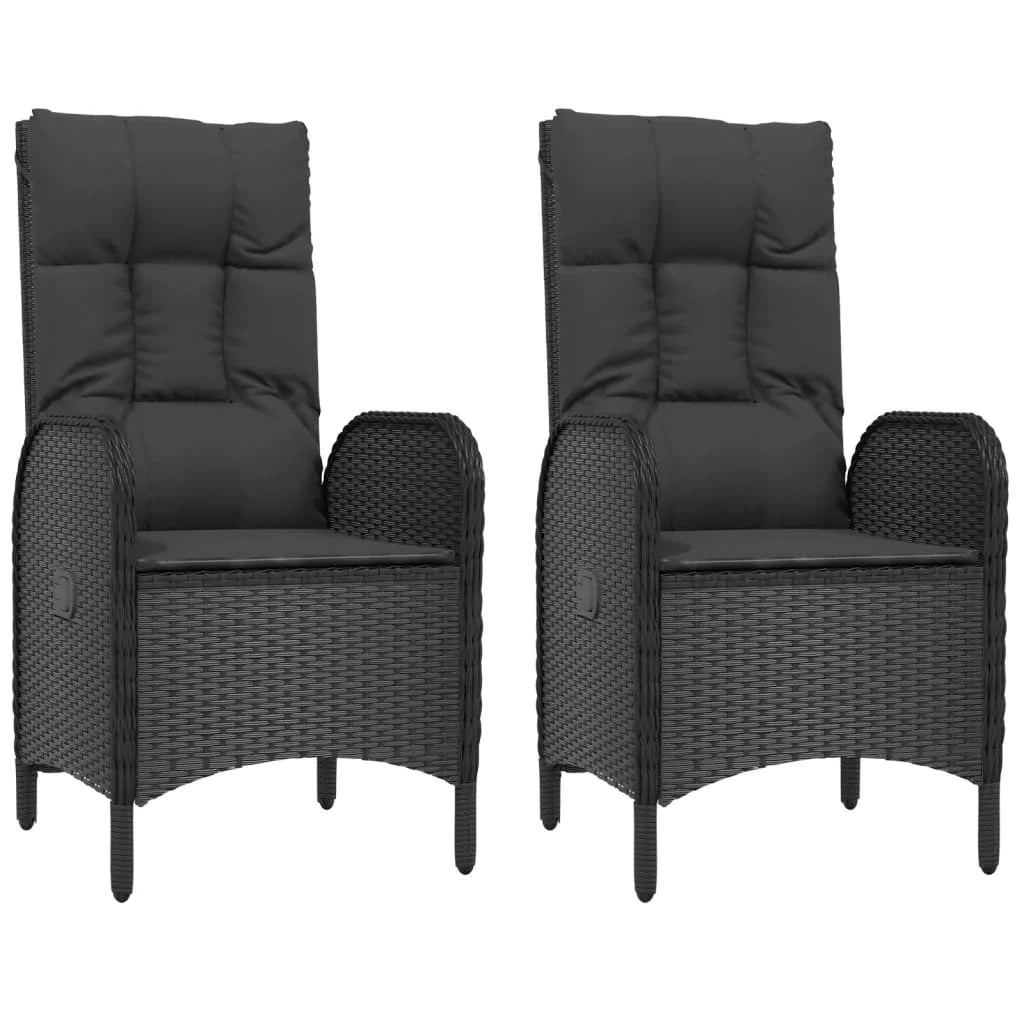 Set da pranzo da giardino per esterni 4 pezzi con cuscini nero 02_0013691