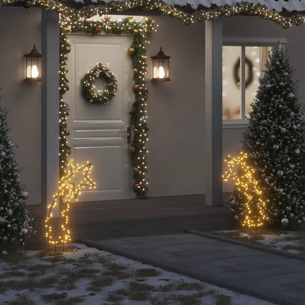 Luce Decorativa Natale con Picchetti Stella Cadente 115LED 89cm CFW1659437