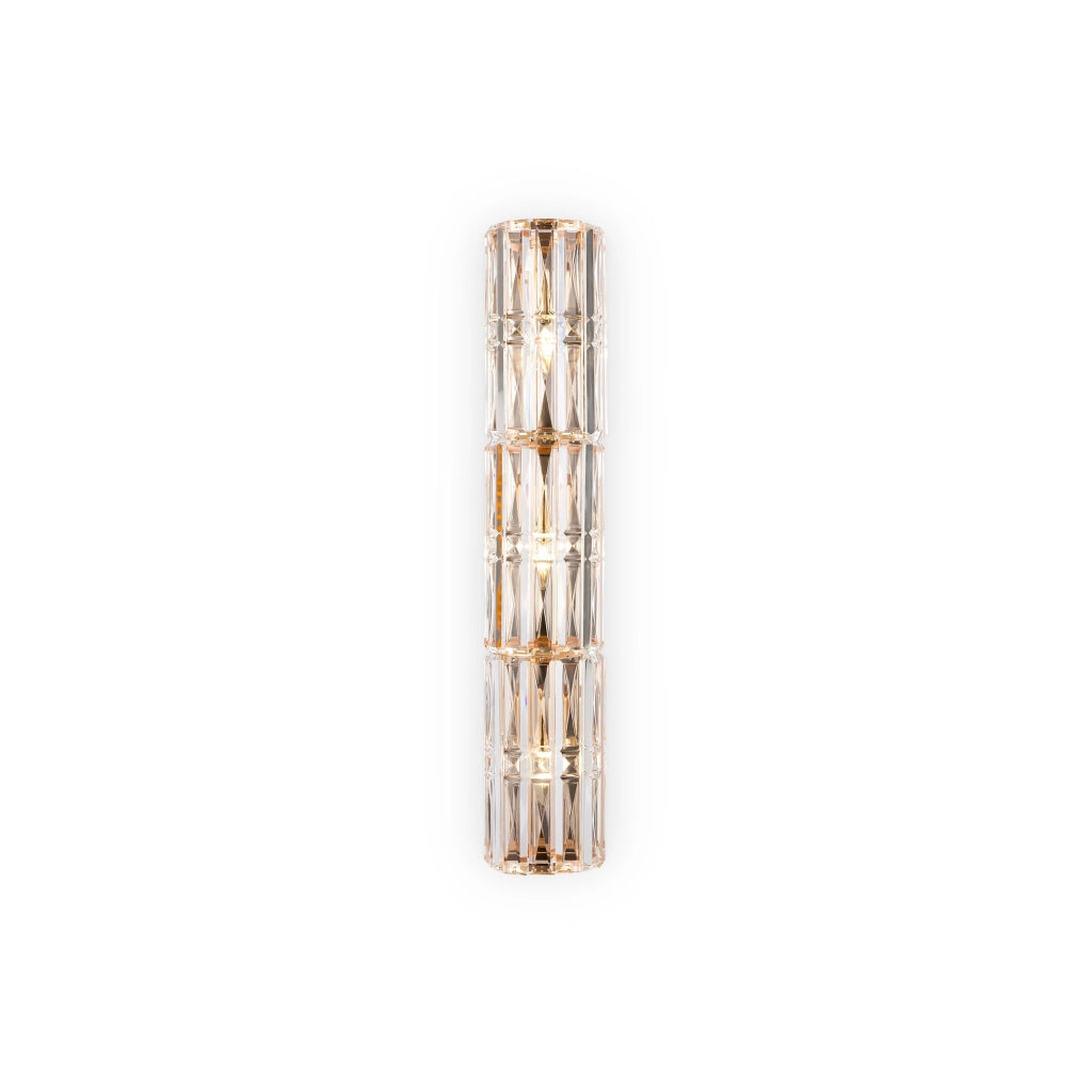 Maytoni applique contemporanea Facet 3 luci E14 oro metallo vetro trasparente