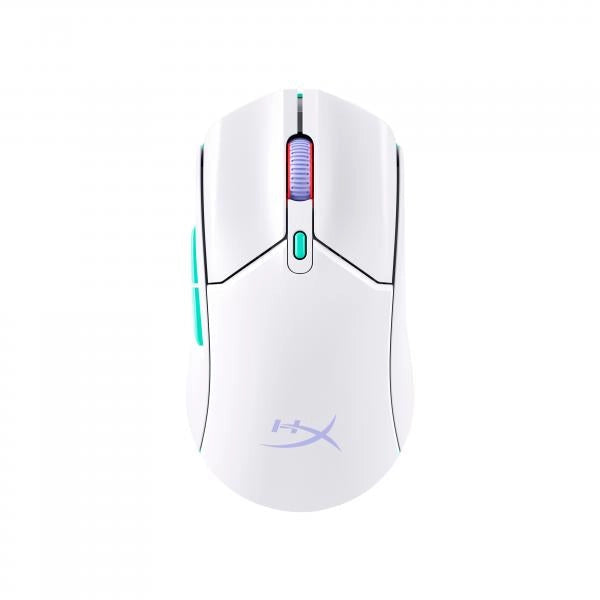 HyperX Pulsefire Haste 2 Core Wls  Mouse da gaming [bianco/verde/viola] (HYPERX PF HAS 2 CORE WL WHT GM MS)