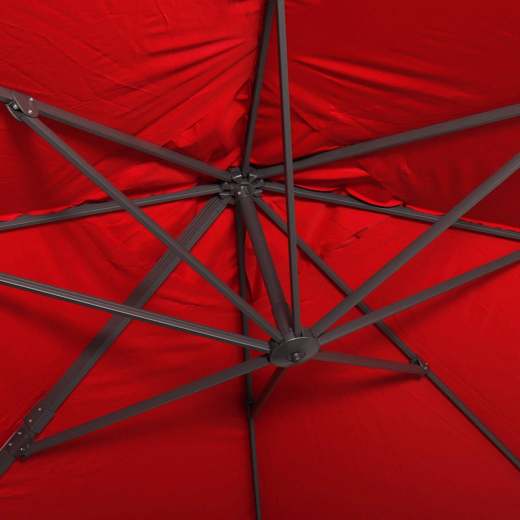 Ombrellone rettangolare, 3x4m, rosso