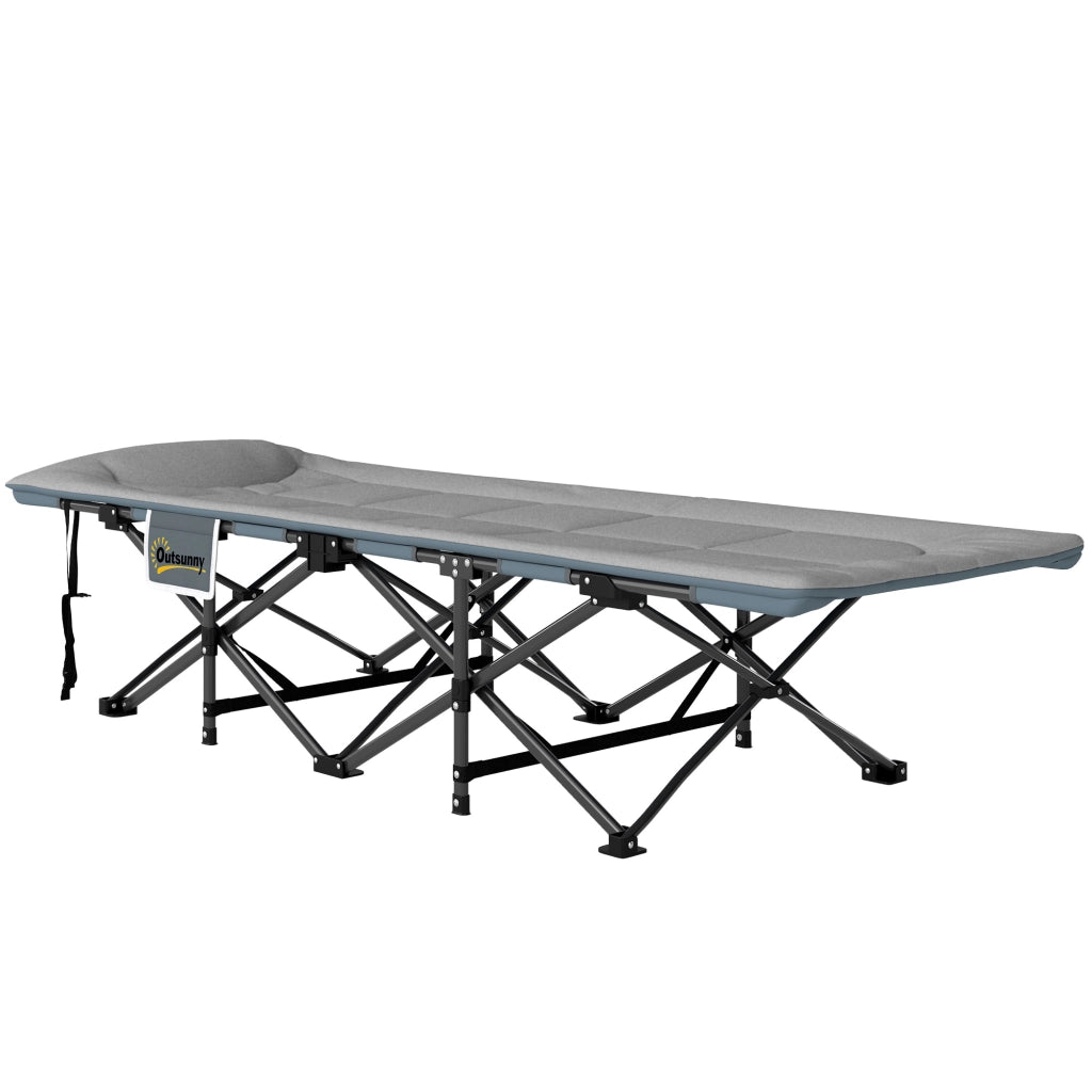 Letto pieghevole con materasso e cuscino ¨C zephmum ¨C grigio 187x67x37 cm