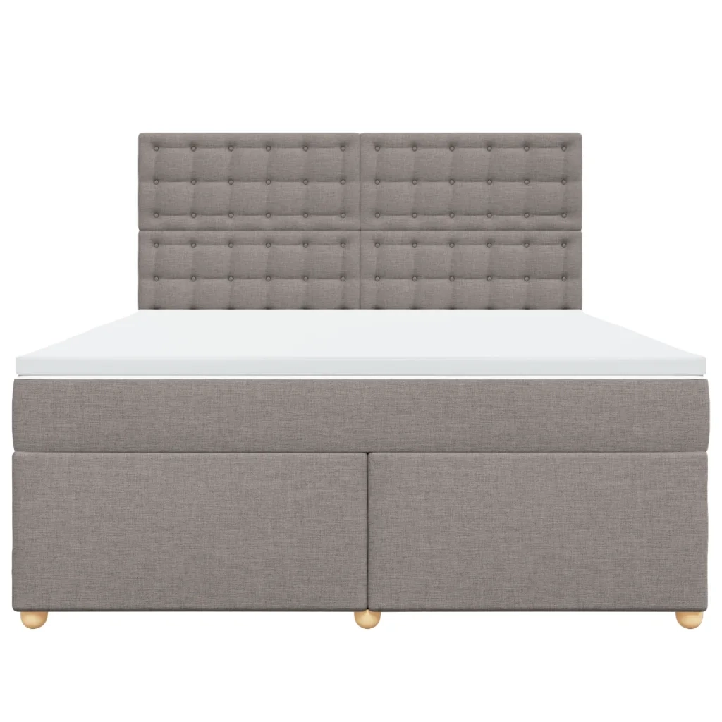 Giroletto a Molle con Materasso Tortora 180x200 cm in Tessuto