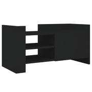 Mobile TV multimediale mensola TV credenza TV sala da pranzo soggiorno camera da letto 80 x 35 x 40 cm legno ingegnerizzato nero 02_0026272