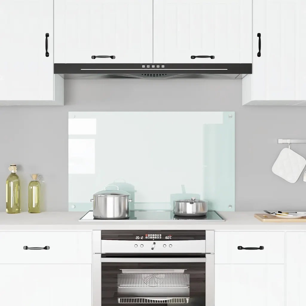 Paraschizzi per Cucina Color Latte 100x60 cm in Vetro Temperato CFW4592465