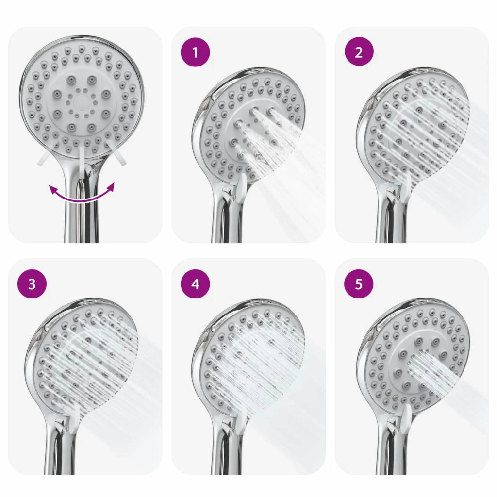 Set di Sistema Doccia Cromato 71 cm Acciaio Inox CFW3575962
