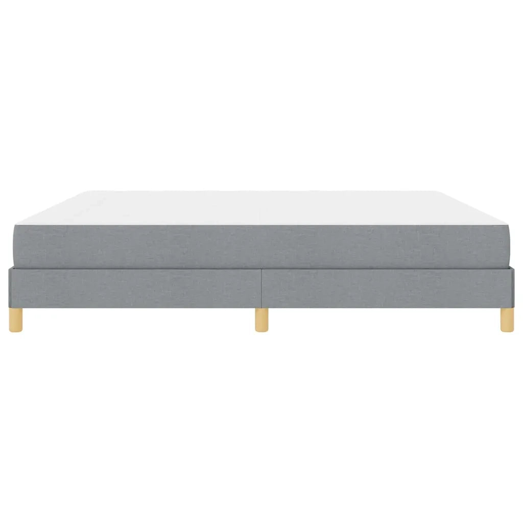 vidaXL Letto a molle Grigio chiaro e Marrone 200 x 200 cm