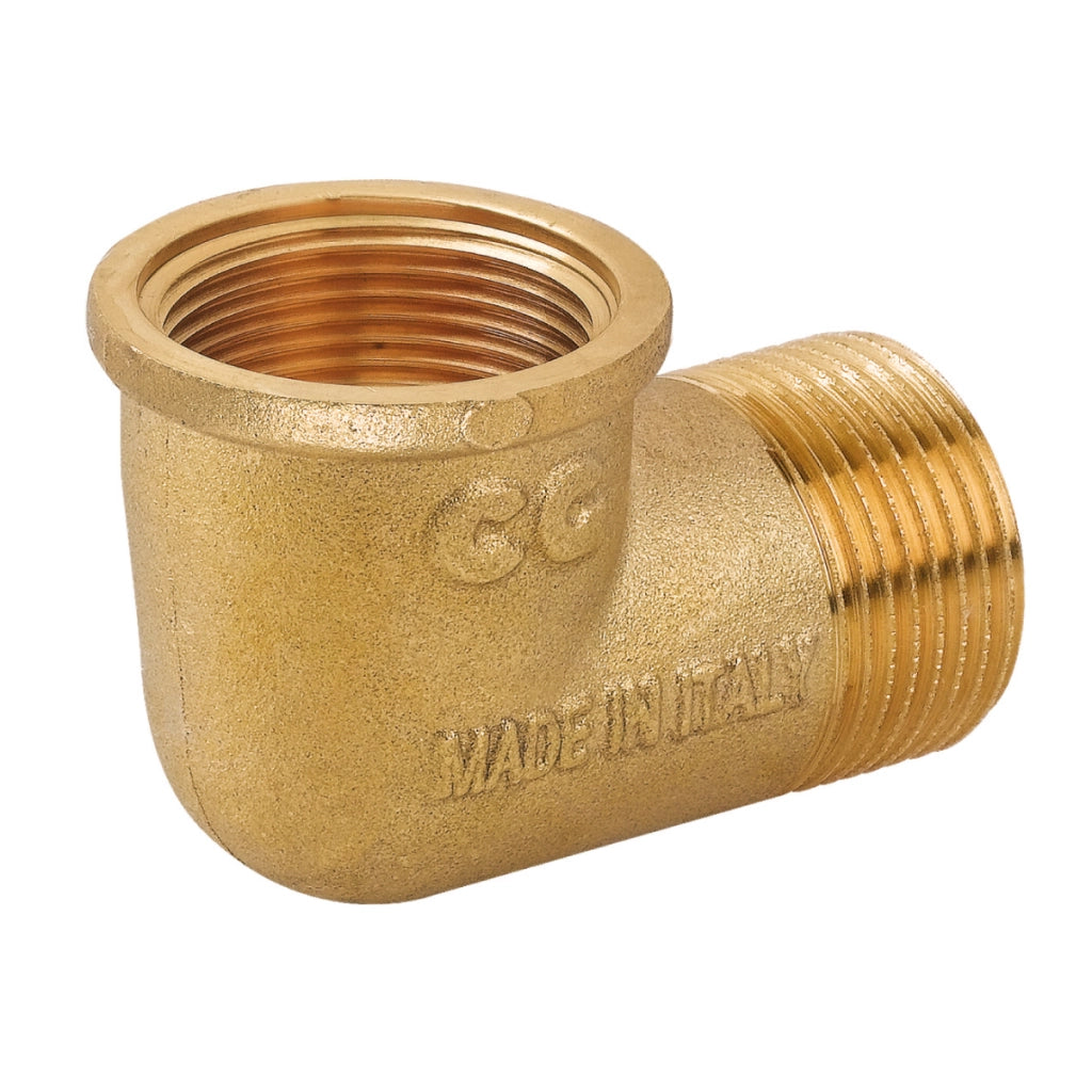 RACCORDO CURVO MASCHIO FEMMINA IN OTTONE GIALLO SERIE 1500 2    PETTINAROLI