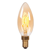 Lampadina LED filamento candela E14 ambra 3W Lucide