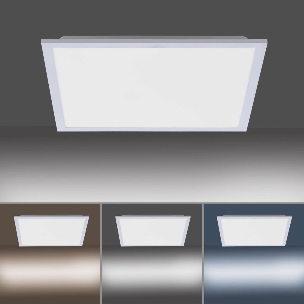 Plafoniera LED Paul Neuhaus Flat quadrata 45,5cm 22W cromo