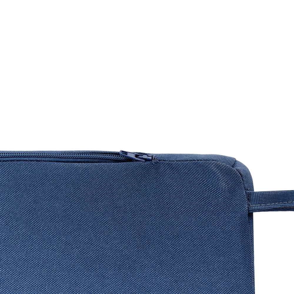 Cuscino per panche da esterno con lacci e rivestimento sfoderabile in tessuto blu con lacci, resistenti ai raggi UV e idrorepellenti