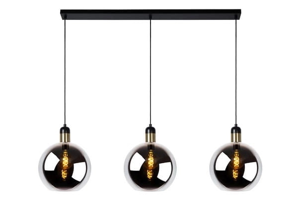 Lampadario Lucide Julius 3xE27 dimmerabile nero/oro