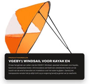 Verstelbare windschoot in PVC - opvougbare oplossing perfezionata per kayak e canoe - facile da utilizzare - vetrino trasparente - adatto per vela