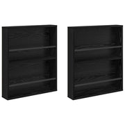 Scaffale per riviste 2 pz Rovere Nero 60 x 12 x 70 cm CFW9747714