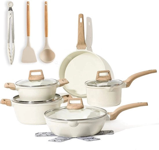 Set di pentole / pannini non-stick, set di padelle, PFAS libero, resistente al lavastoviglie