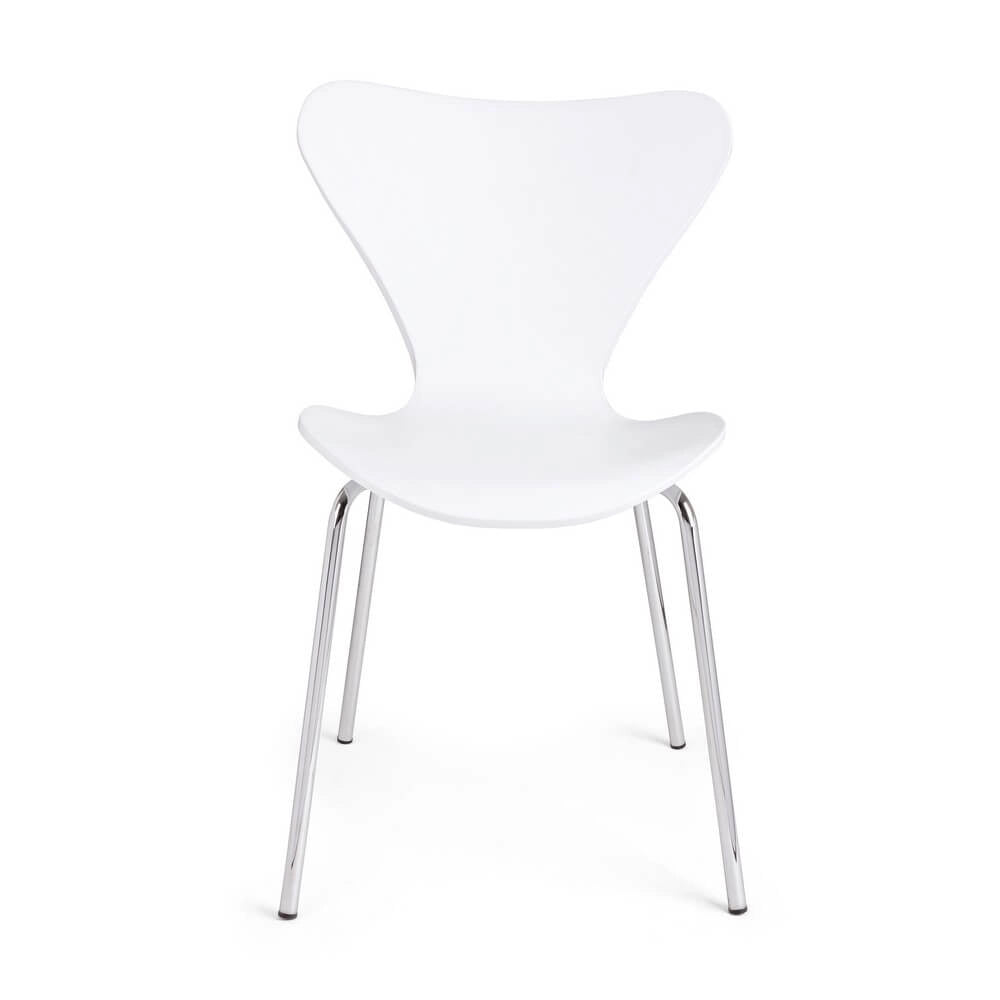 Set di 4 Sedie Impilabili con Seduta in Plastica e Gambe Cromate - LINDSAY