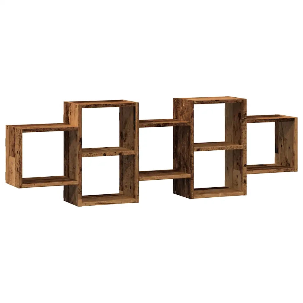 Scaffale a Parete Legno Vecchio 129x18x42 cm in Truciolato 853225