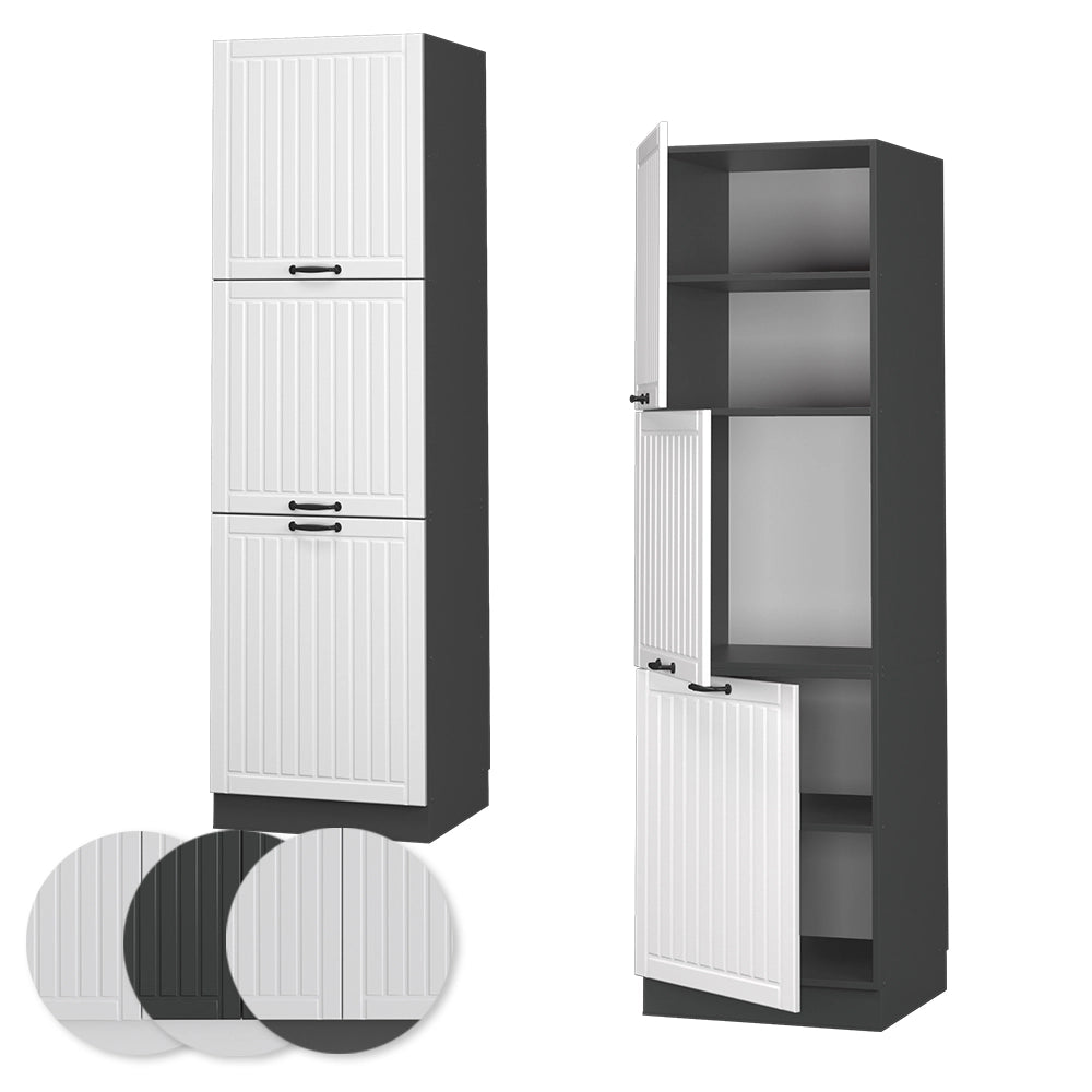 Vicco Mobile per forno da incasso Bianco casa di campagna 60 cm