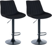 2er Set Barhocker Toni Stoff schwarz