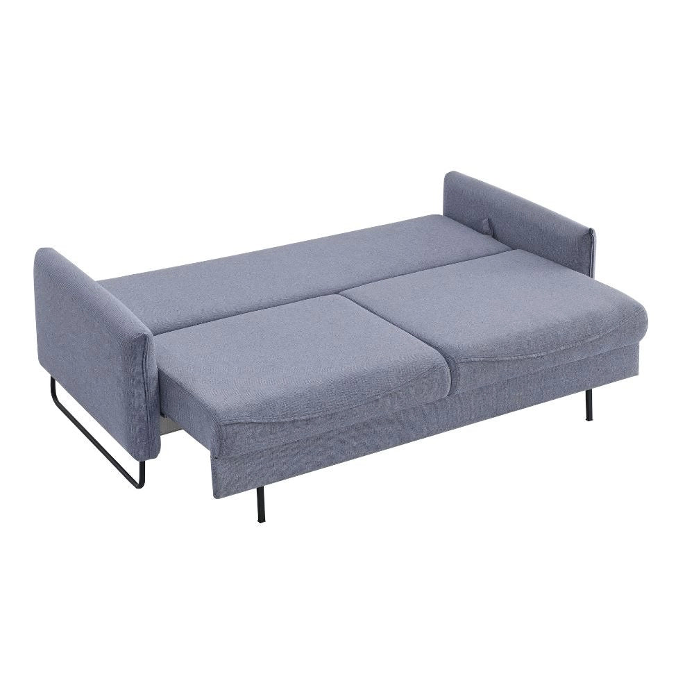 Divano letto grigio chiaro 214x108x96