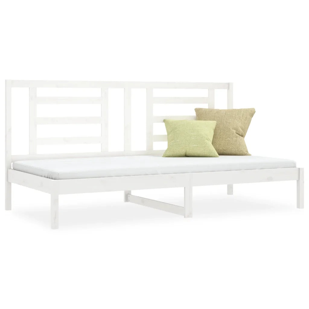 Dormeuse senza Materasso Bianca 80x200 cm Legno Massello Pino 3108062