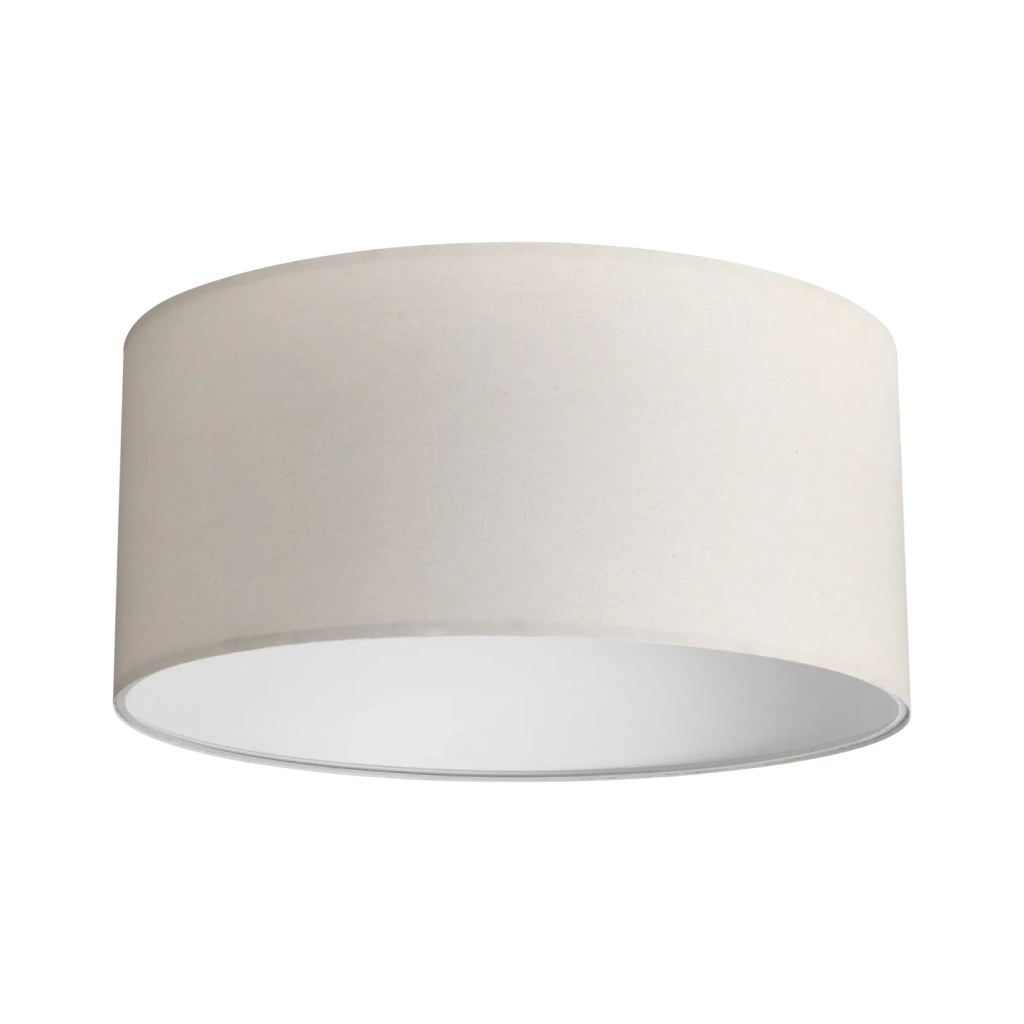 SET UP PARALUME CILINDRICO D.90CM IN TESSUTO E PVC PER LAMPADARIO A SOFFITTO BEIGE