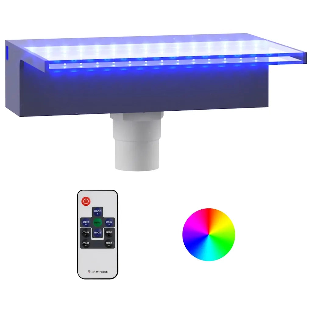 Sfioratore a Cascata con LED RGB Acrilico 30 cm CFW7724495