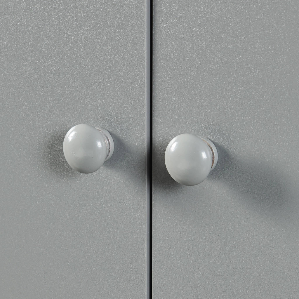 Armadio Beldinupp per Cameretta a 2 Ante 123 x 60 x 40 cm - Effetto Rovere/Grigio [en.casa]