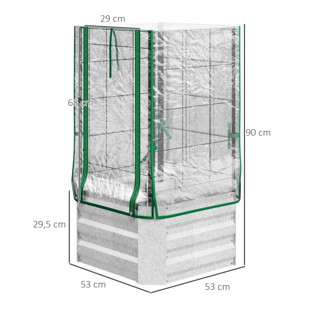 Set Giardino Orto 3 Pezzi ¨C zephmum ¨C Verde 53x53x90 cm