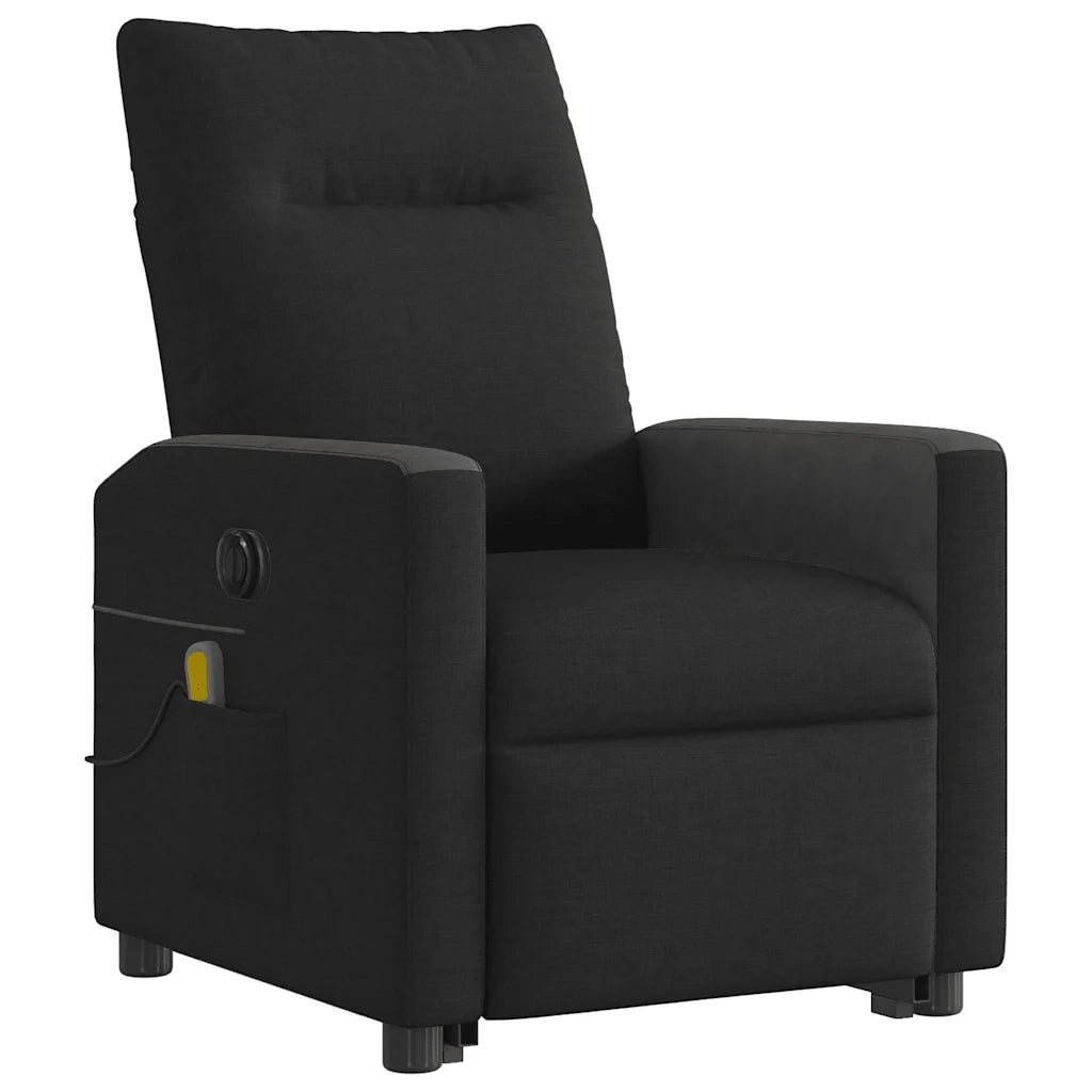 Poltrona Alzapersona Massaggiante Elettrica Nera in Tessuto 3324075