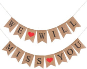 Banniere da festa con disegno di cuore - Decorazione per San Valentino - Dimensioni 18 x 13 cm - Unico accessorio per la tavola