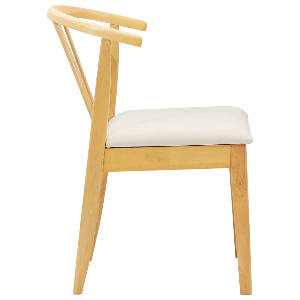 Sedia da pranzo 2 pcs Naturale e chiaro