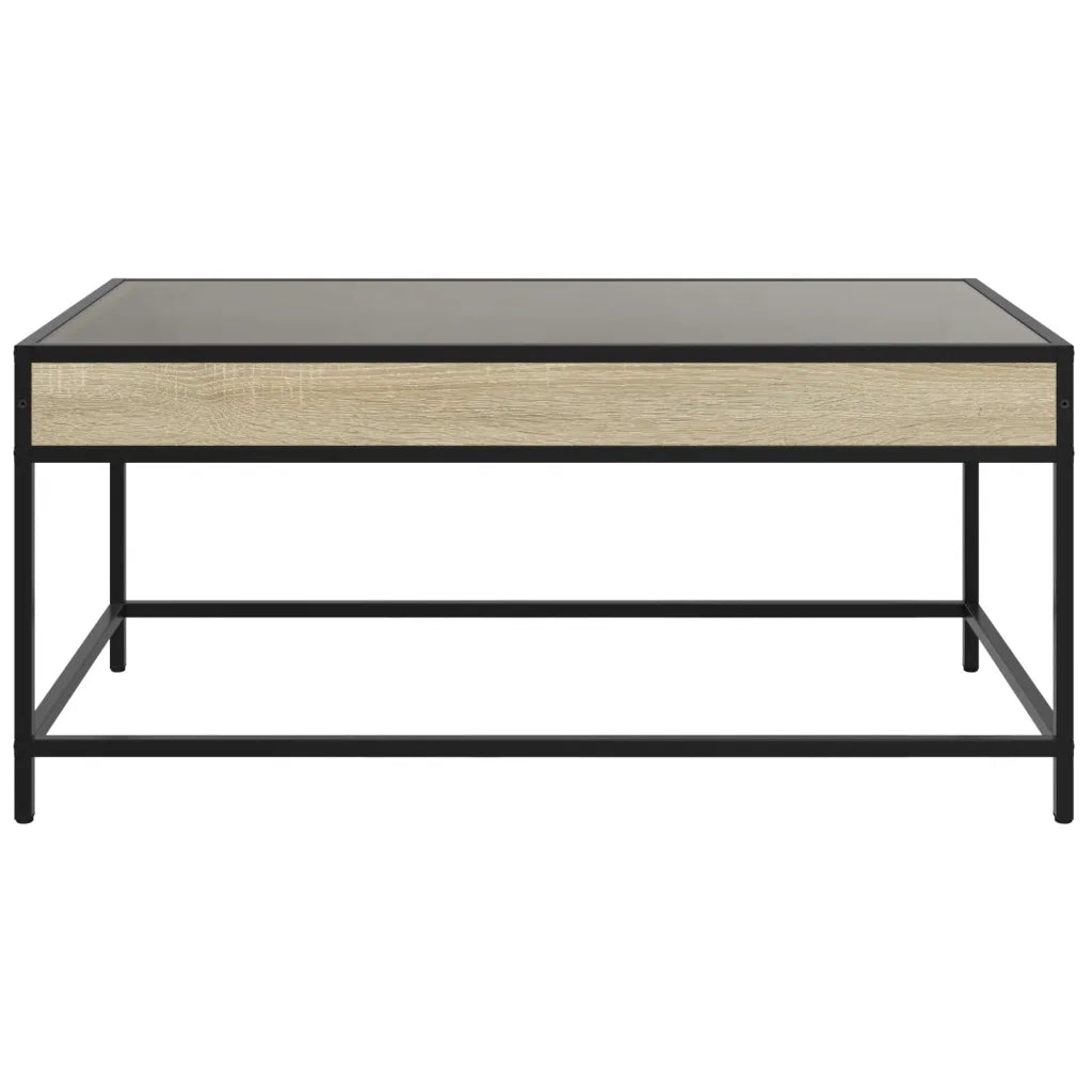 Tavolino da Salotto con LED Infinity Rovere Sonoma 90x50x41 cm