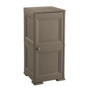 MOBILE BAGNO SALVASPAZIO 2 ANTE IN PLASTICA WENGÉ 40X43X85,5 CM – ARMADIETTO CONTENITORE CON RIPIANO INTERNO PER ASCIUGAMANI, CARTA IGIENICA E ORGANIZZAZIONE BAGNO