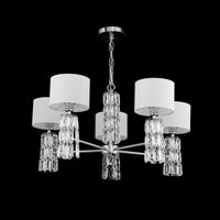 Lampadario Modern in Metallo e Vetro Talento Cromo