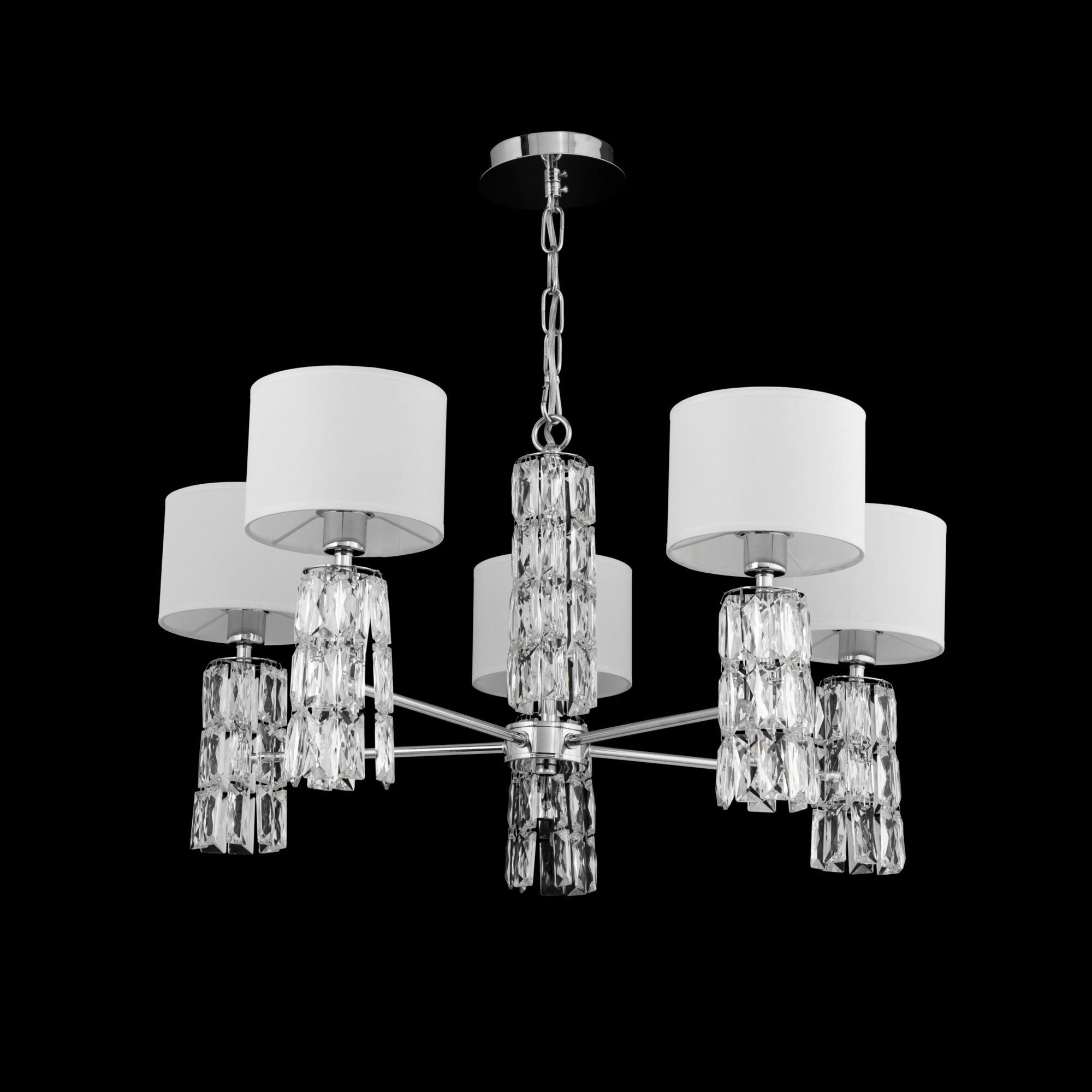 Lampadario Modern in Metallo e Vetro Talento Cromo