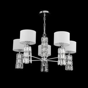 Lampadario Modern in Metallo e Vetro Talento Cromo