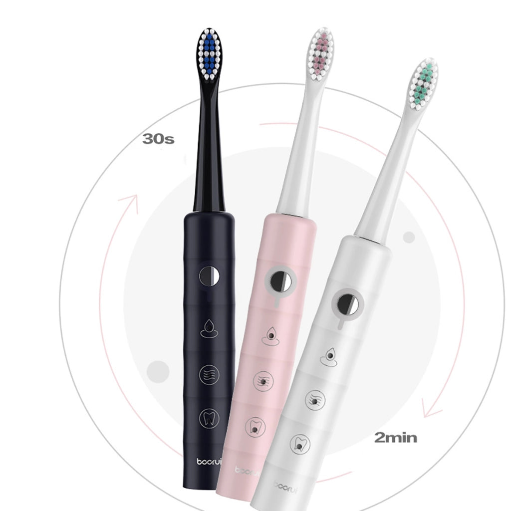 SPAZZOLINO SONICO ELETTRICO USB RICARICABILE PER PULIZIA DENTALE 4 TESTINE E-YS7