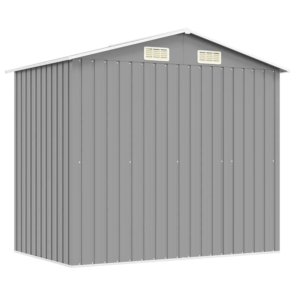 Capanno per Attrezzi in Metallo Grigio 204x132x186 cm cod mxl 51871