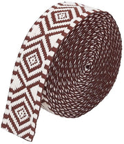 Tessuto Jacquard in Lint 4,5 m - Telaio Etnico - 38 mm Larghezza - Manufatto Artigianale - Tessuto Poliestere di Alta Qualità - Ideale per Progetti Fai da Te - Lint per Tessitura