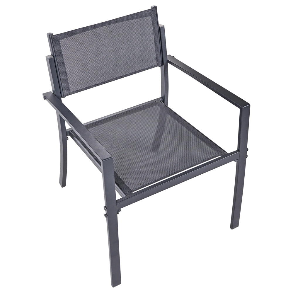 Set da bistrot in acciaio grigio scuro a 2 posti con tavolino da caffè Stile industriale moderno Balcone