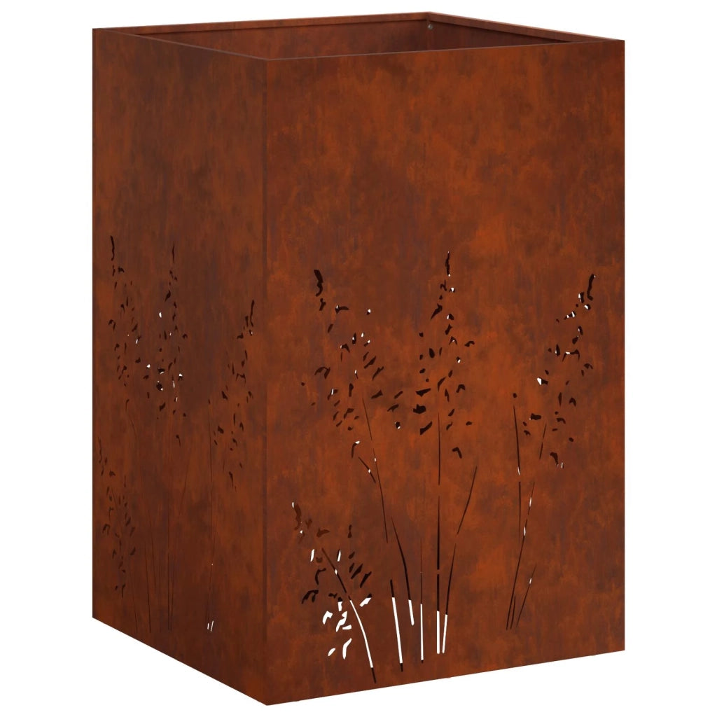 Vaso da giardino 2 pz Ruggine 50 x 50 x 75 cm Acciaio Corten 8005777
