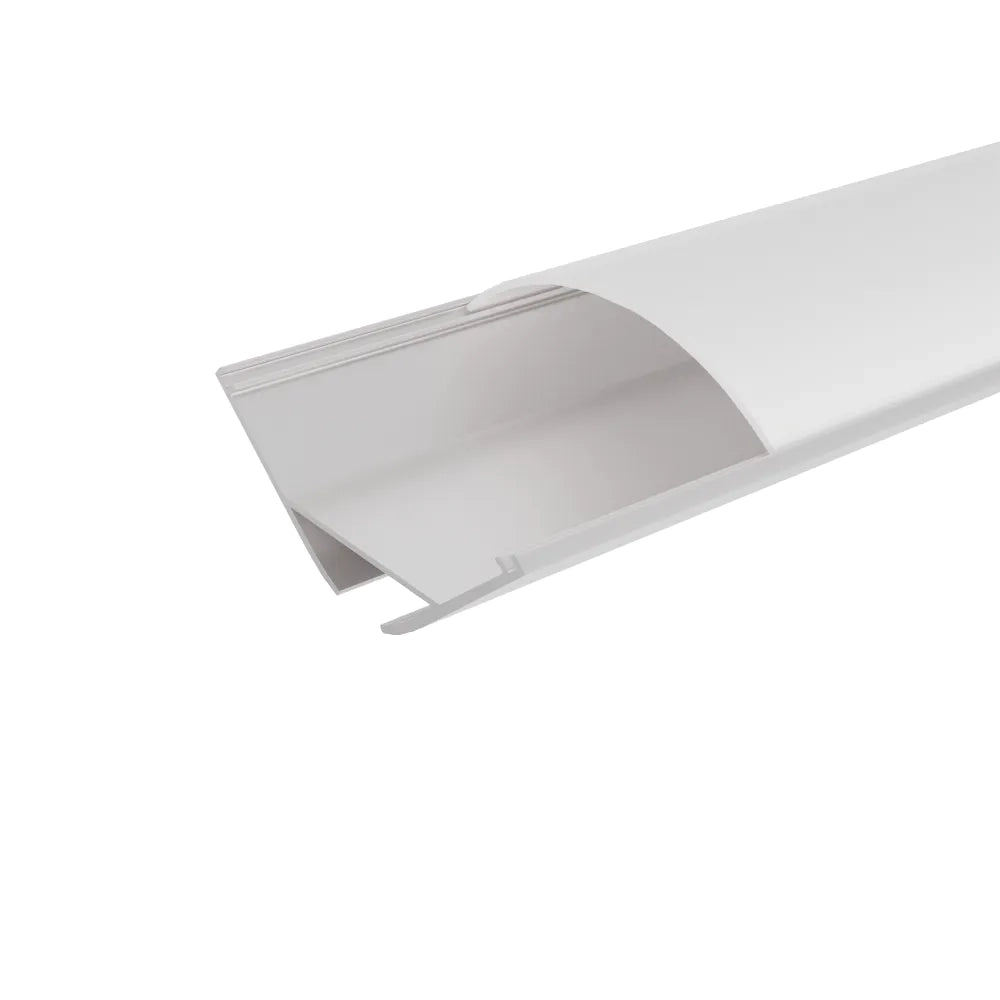 Profilo angolare in alluminio silver 2mt per doppia striscia led