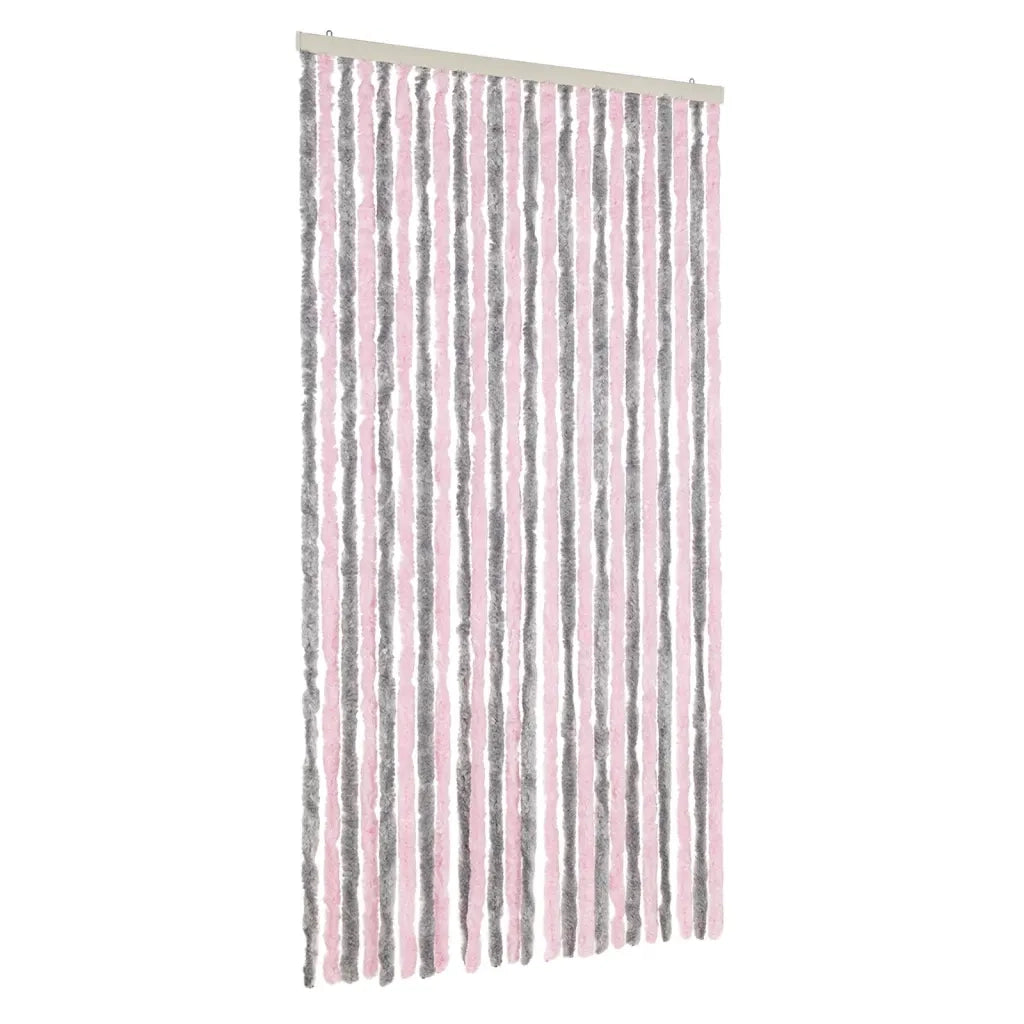 Tenda Antimosche Grigio Argento e Rosa 100x220 cm in Ciniglia CFW7988831