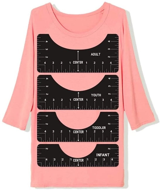 Liniaal per T-shirt - Uitlijning Consistente - T-shirt Gereedschap - Liniaal per Knutselen - Ontwerpen - 58 gr. - Liniaal Leggero